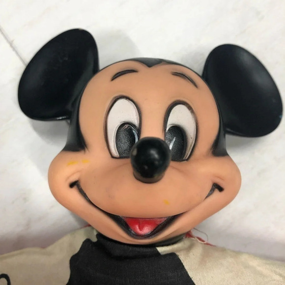 Vintage 1960’s Mickey Mouse‎ Hand Puppet Plastic Head Fabric Walt Disney Prod - Picture 7 of 8